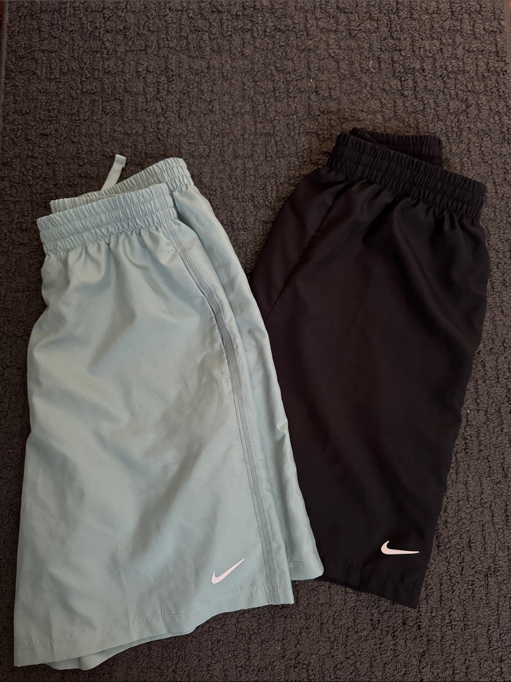 Nike Kids Athletic Shorts in Black and Light Green